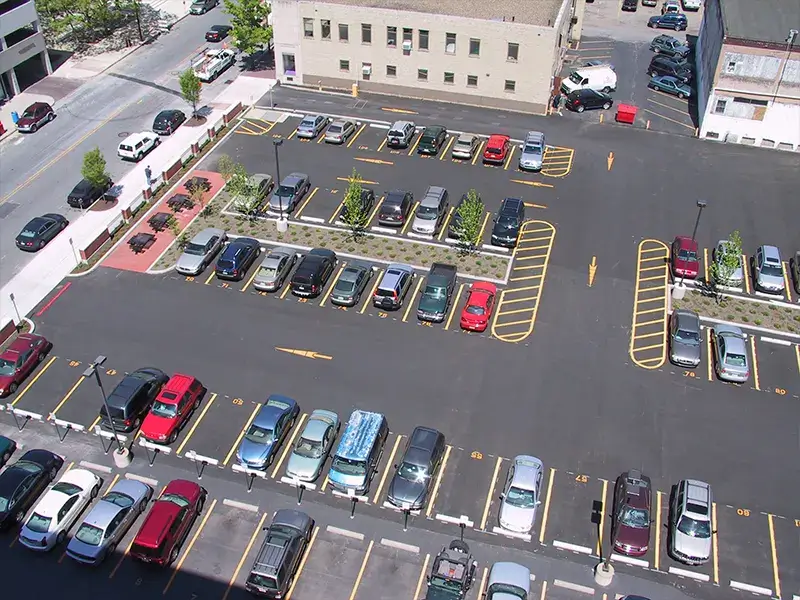 Multi-space parking available for guests